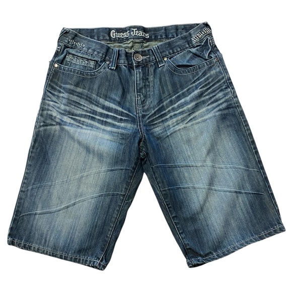 Guess~Mens Blue Jean Shorts~Size 33~Jorts - Picture 1 of 6